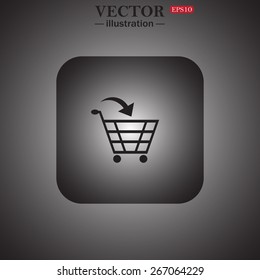 put in shopping cart, web icon. vector design