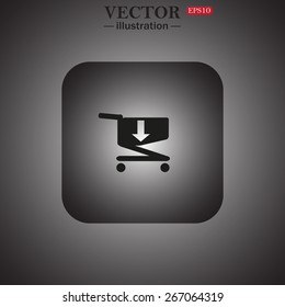 put in shopping cart , web icon. vector design