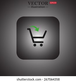 put in shopping cart, web icon. vector design