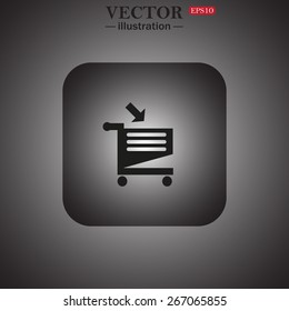 put in shopping cart, web icon. vector design