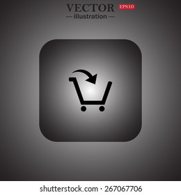 put in shopping cart, web icon. vector design