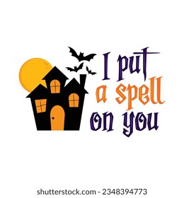 I put a spell on you illustration vector. Perfect for halloween