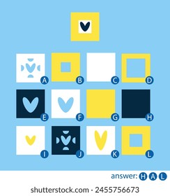 Put the tabs in the correct order to make the top card. Educational game for children. Worksheet. Vector illustrtaion.