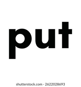 put text for T-shirt print and other use on white background.