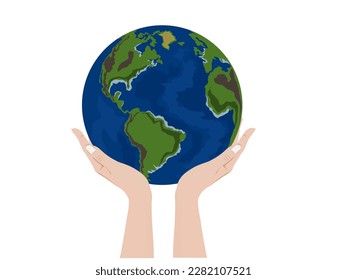 Put the world on both hands.