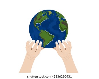 Put the world on both hands.