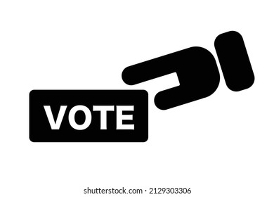 Put in your ballot and ballot paper. Vote and elections. Vectors.