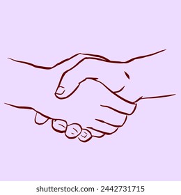 Put your hands together vector for illustration, card, decoration