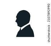 Putin Vladimir president Russian Federation silhouette Official profile logo icon sign World politician Classic style design Fashion print clothes apparel greeting invitation card banner badge poster