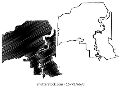 Putnam County, Florida (U.S. county, United States of America, USA, U.S., US) map vector illustration, scribble sketch Putnam map