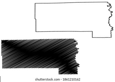 Putnam County, Missouri (U.S. county, United States of America, USA, U.S., US) map vector illustration, scribble sketch Putnam map