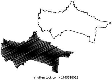 Putnam County, State of Tennessee (U.S. county, United States of America) map vector illustration, scribble sketch Putnam map