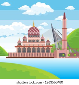 Putra Mosque Blue Sky
