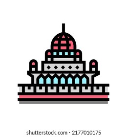 Putrajaya Building Color Icon Vector. Putrajaya Building Sign. Isolated Symbol Illustration