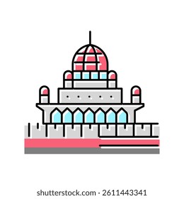 putrajaya building color icon vector. putrajaya building sign. isolated symbol illustration