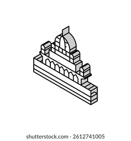 putrajaya building isometric icon vector. putrajaya building sign. isolated symbol illustration