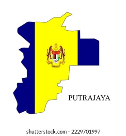 Putrajaya map vector illustration. Malaysian city. State in Malaysia