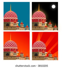 Putrajaya Mosque, Kuala Lumpur Vector