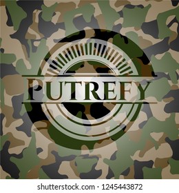 Putrefy on camouflage texture