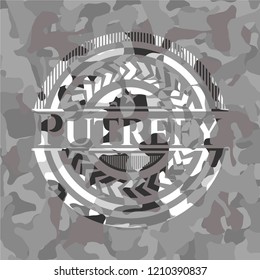 Putrefy on grey camouflaged texture