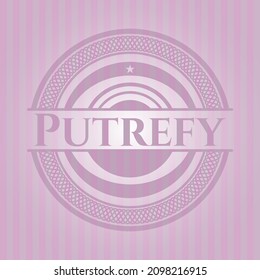 Putrefy pink icon or emblem. Vector design. 