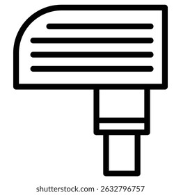 Putter icon Black and white outline vector