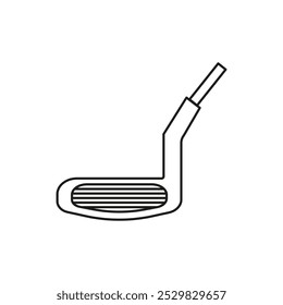 Putter icon flat line symbol set.