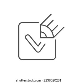 Putting check mark line icon