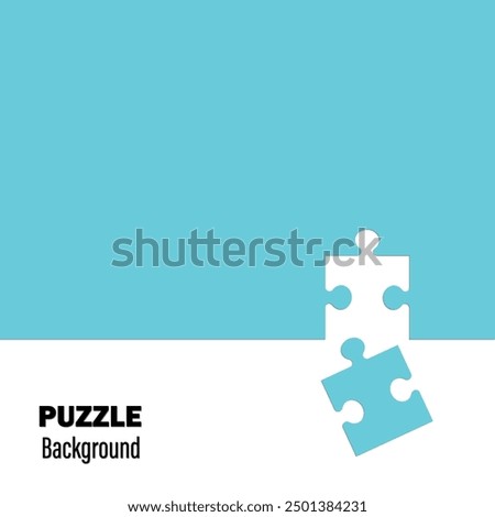 Putting last puzzle in jigsaw. Completion mission concept. Vector illustration.