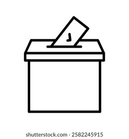 Putting vote into ballot box, Voting or inserting paper, Election concept, Silhouette design for web site, logo, app, UI, Vector illustration
