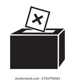 Colocando voto na urna, Votando ou inserindo papel, Conceito de eleição Ilustração vetorial