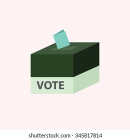putting a voting in ballot box