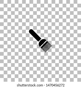 Putty knife. Black flat icon on a transparent background. Pictogram for your project
