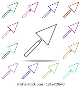 putty knife concept line icon. Elements of construction tools in multi color style icons. Simple icon for websites, web design, mobile app, info graphics