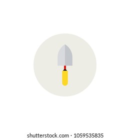 Putty knife flat icon, build and repair, spatula sign vector graphics, a colorful solid pattern on a white background, eps 10.