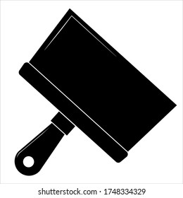 Putty knife flat icon, build and repair, spatula sign vector graphics.  Simple illustration of wide spatula vector icon for web