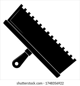 Putty knife flat icon, build and repair, spatula sign vector graphics.  Simple illustration of wide spatula vector icon for web