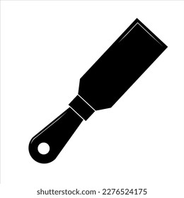Putty knife flat icon, build and repair, spatula sign vector graphics.  Simple illustration of wide spatula vector icon for web
