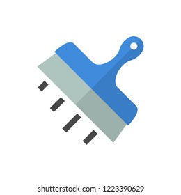 putty knife flat vector icon