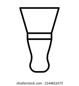 Putty Knife Symbol. Feines Rahmendesign mit bearbeitbarer Hubbreite. Vektorgrafik.
