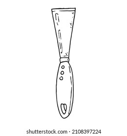 Icono de cuchillo insignificante. Caricatura del vector del cuchillo de puña sobre fondo blanco.