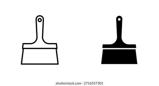 Colección de diseño de icono de cuchillo de masilla. Signo y Vector para diseños de interfaz de usuario
