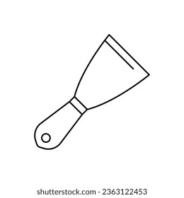 Putty knife icon design. putty knife outline vector icon from construction. isolated on white background. vector illustration