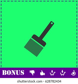 Putty knife icon flat. Simple vector symbol and bonus icon