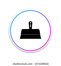 Putty knife icon isolated on white background. Spatula repair tool. Spackling or paint instruments. Circle white button. Vector Illustration