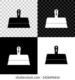Putty knife icon isolated on black, white and transparent background. Spatula repair tool. Spackling or paint instruments. Vector Illustration