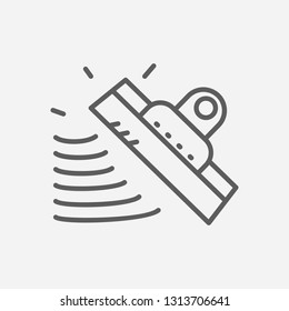 Putty knife icon line symbol. Isolated vector illustration of  icon sign concept for your web site mobile app logo UI design.