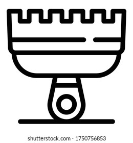 Putty-Messersymbol. Outline-Messer, Vektorsymbol für Webdesign einzeln auf weißem Hintergrund
