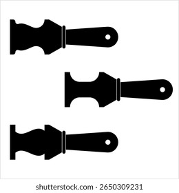 Putty Knife Icon, Spackle Knife, Scraper Knife, Tool Icon Vector Art Illustration