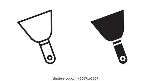 Icono de cuchillo de masilla. Ilustración vectorial. Ilustración vectorial aislada. Ilustración EPS.
